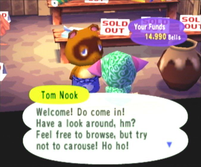 Tom Nook was op de GameCube al een eikel
